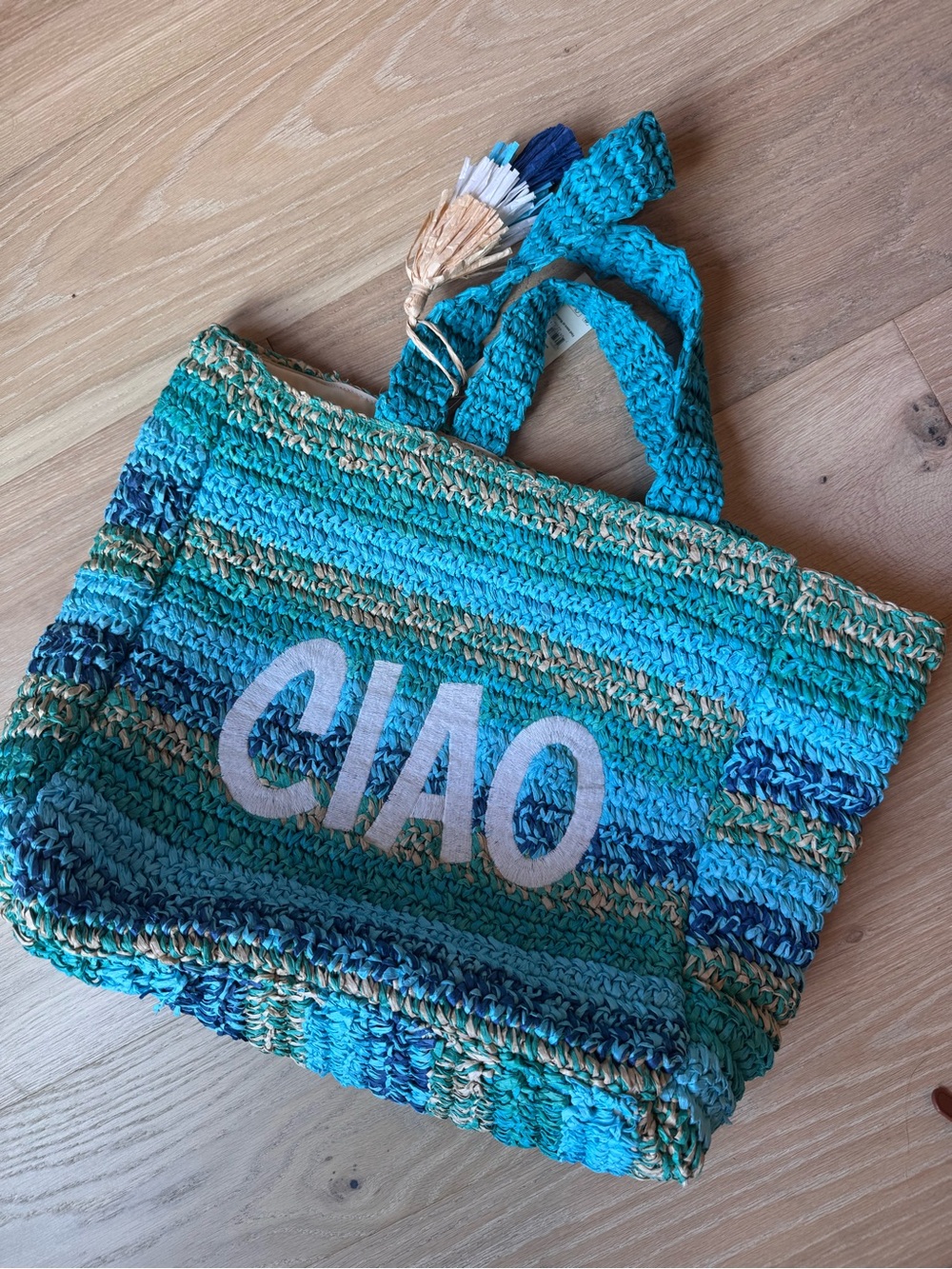 XL straw tote